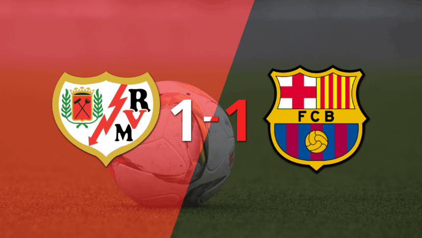 Rayo Vallecano and Barcelona matched 1 to 1