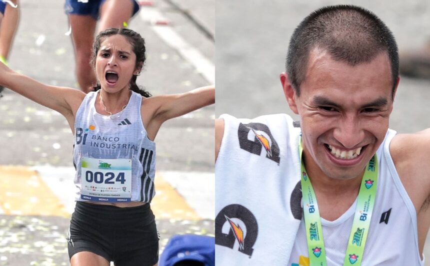 Alberto González and Viviana Aroche conquer the 21K of Guatemala City