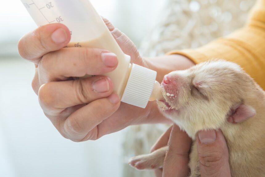 Tips for feeding with artificial milk to puppies of dogs and cats