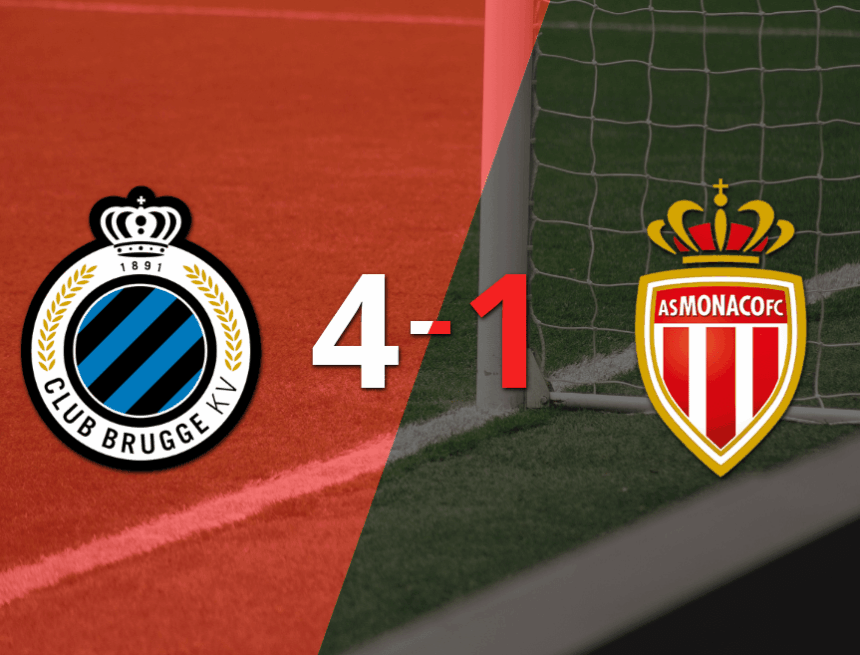 Club Brugge sentenced Monaco 4-1