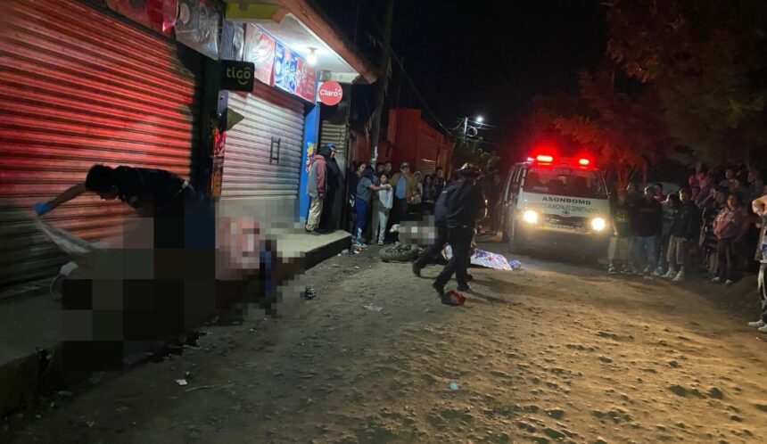 Three men are murdered in perpetrated attack in front of a store in the head of Chimaltenango