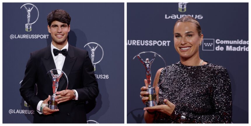 Alcaraz and Sabalenka, the big winners of the 2026 Laureus Awards in Madrid