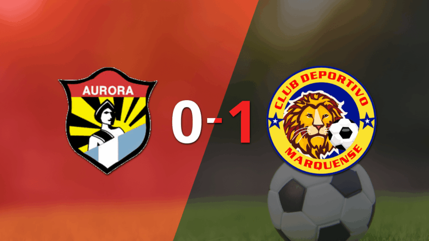 Aurora FC fell to Marquense 1-0 with a goal from Diego Casas