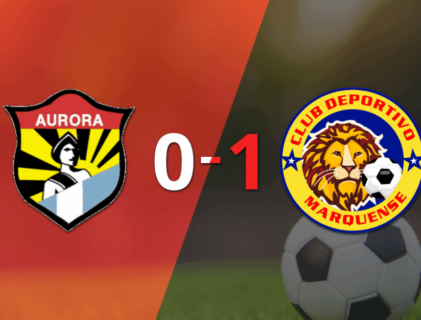 Aurora FC fell to Marquense 1-0 with a goal from Diego Casas