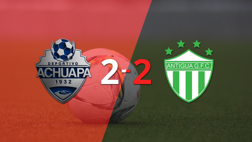Erick Sánchez’s two goals did not prevent the tie between Achuapa and Antigua GFC