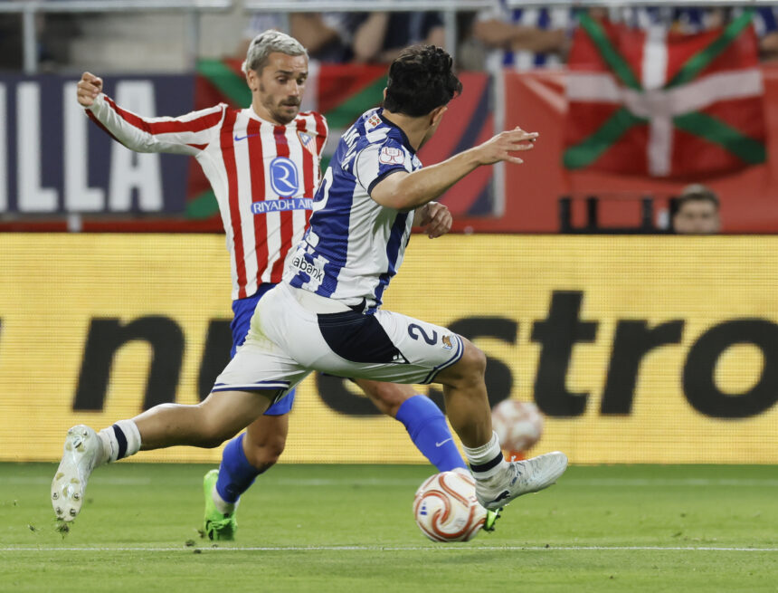 Half-time! Scoreboard and these were the goals of the Copa de Rey final