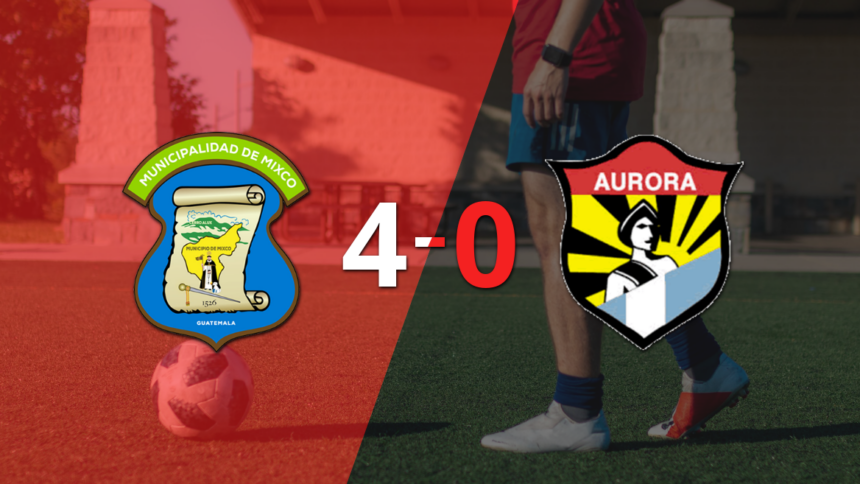 Mixco defeated Aurora FC 4-0 without complications with a double from Nicolás Martínez