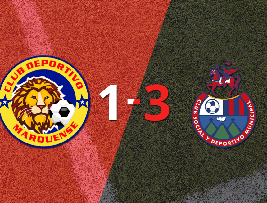 Municipal left its mark by beating Marquense with a resounding 3 to 1