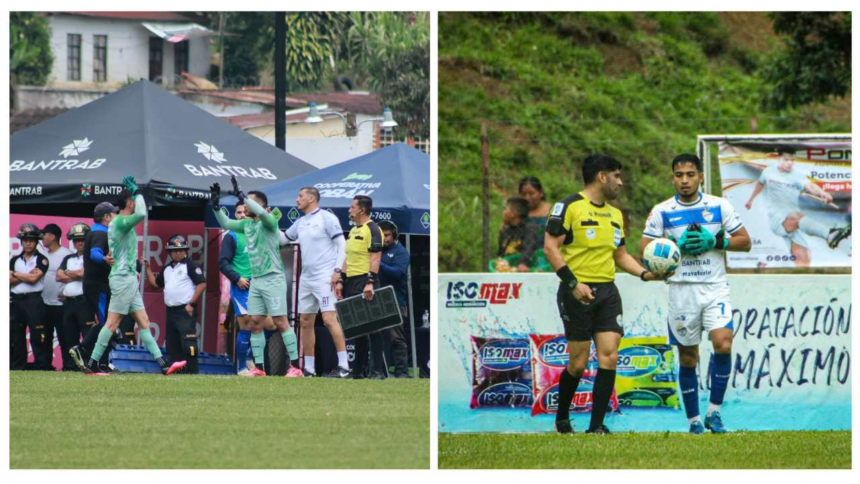 Óscar Mejía was an emergency goalkeeper in Cobán vs. Achuapa