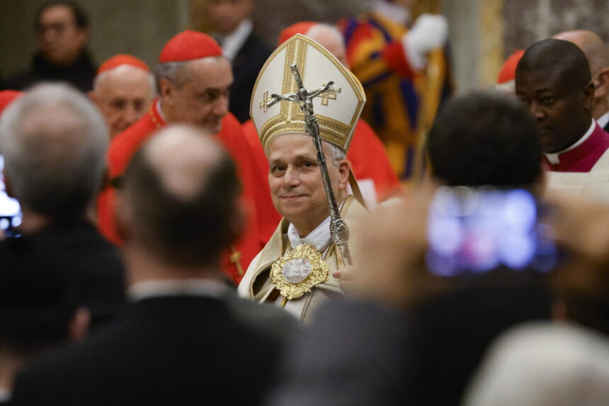 Pope Leo XIV revives the Via Crucis in the Colosseum in Rome and carries the cross at each station that remembers Jesus’ path to Golgotha