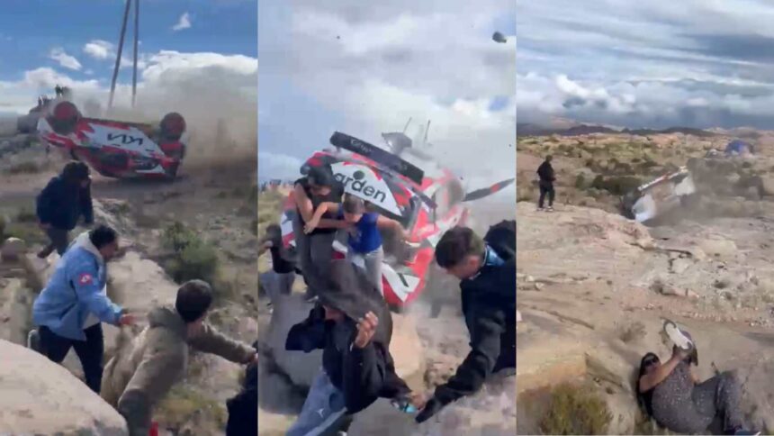 Rally car loses control and kills a spectator in Argentina; video captures the moment