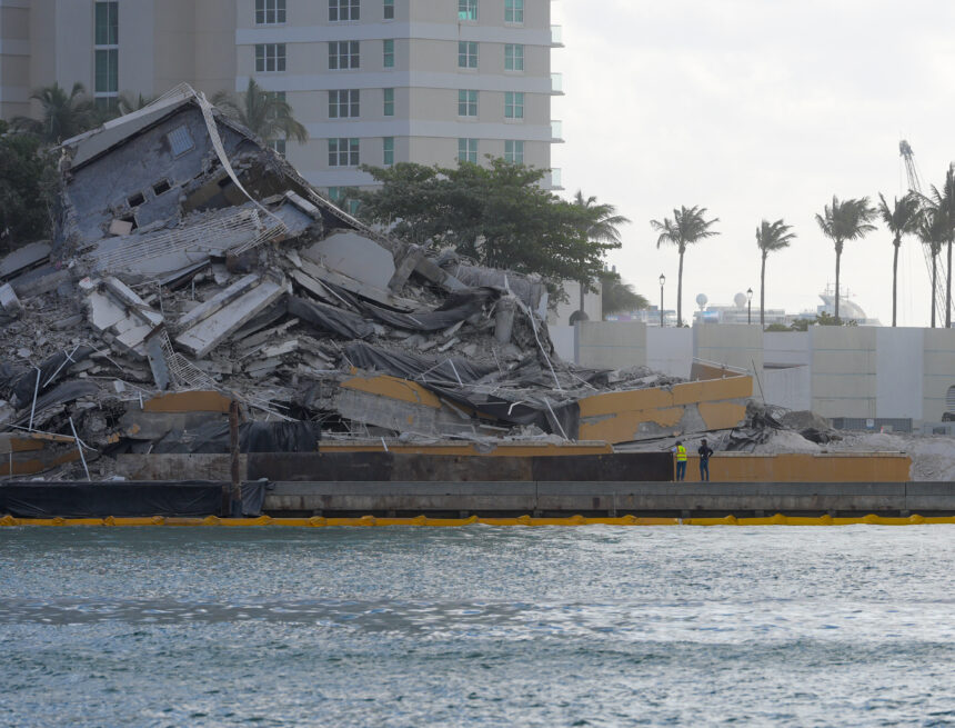 This was the demolition of the Mandarin Oriental in Miami, one of the most luxurious hotels in the United States.