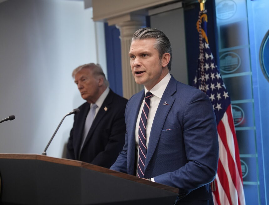 the reactions left by a speech by Donald Trump’s Secretary of War