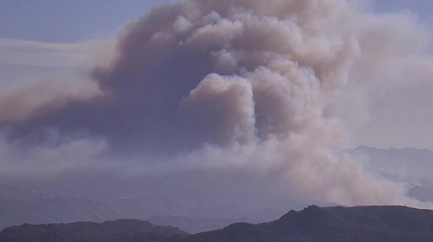 Images show the magnitude of the Sandy fire in Southern California