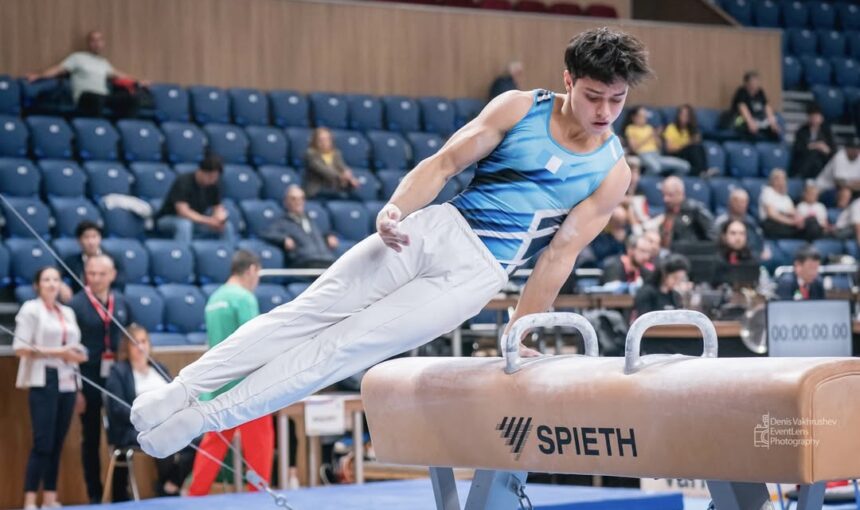 Jaycko Bourdet closes among the top eight in the world in his debut at the Gymnastics World Cup