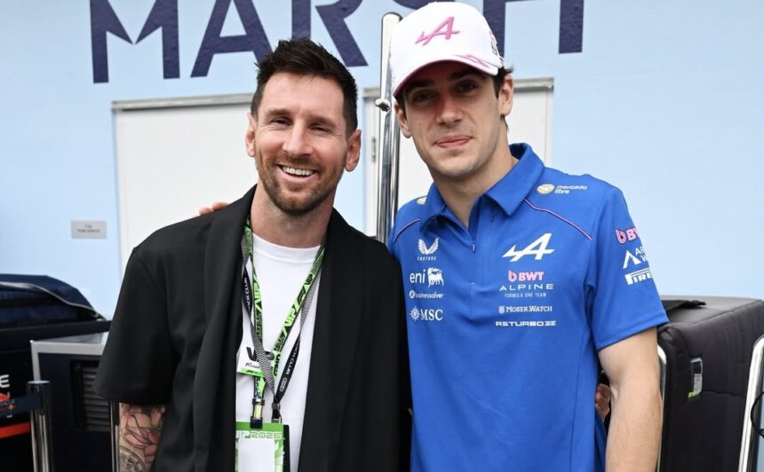 Messi attends the Miami Grand Prix and visits the Mercedes garage