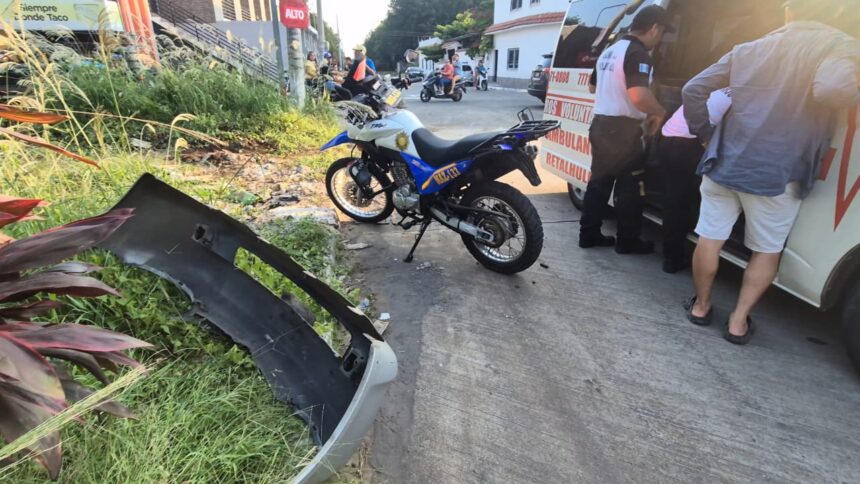 PNC agents are hit by a private car in Retalhuleu