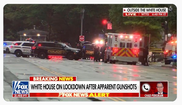 Shooting near the White House is recorded on live broadcasts Shooting near the White House is recorded on live broadcasts