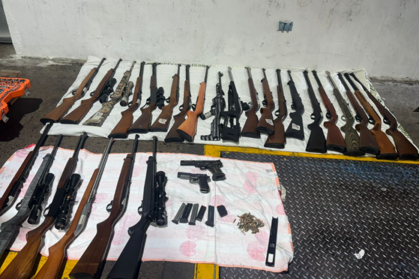 They seize more than 25 rifles in a container in Portuaria Santo Tomás de Castilla