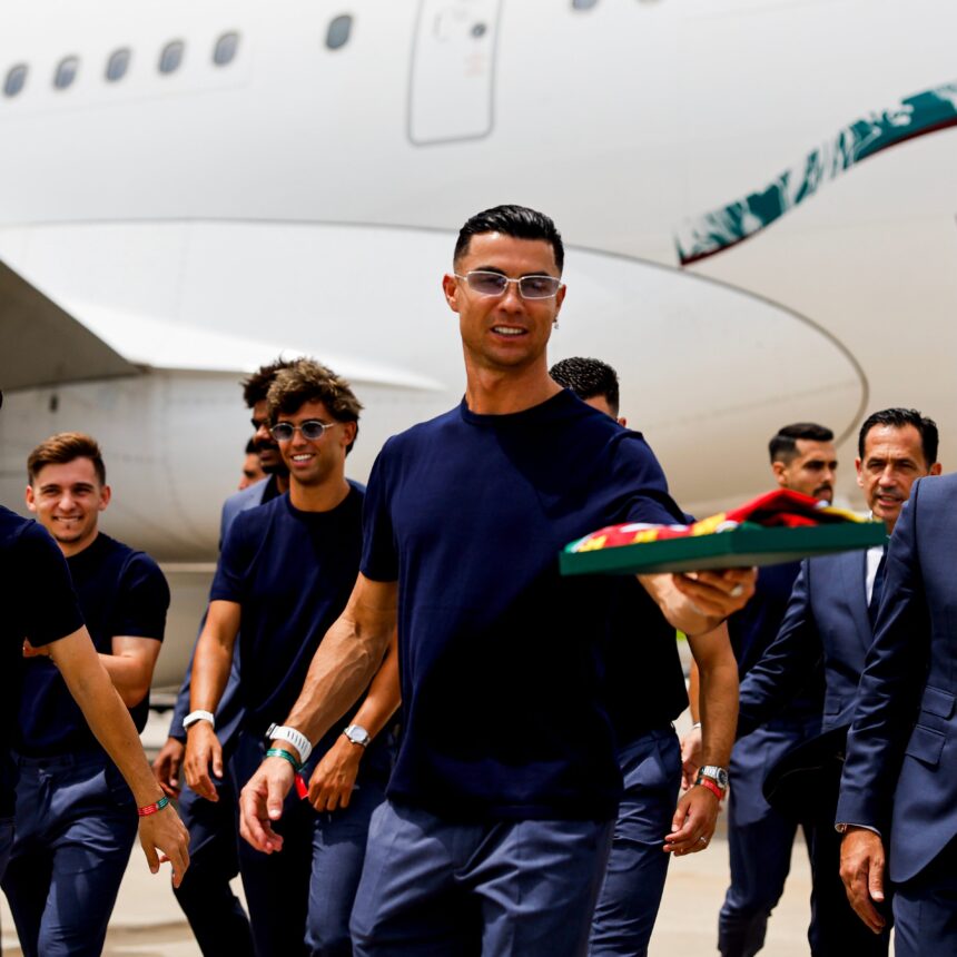 Cristiano Ronaldo leads Portugal’s arrival in the United States for the 2026 World Cup