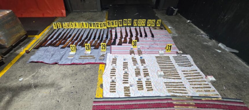 Encomienda from the United States hid 21 rifles and more than 3 thousand ammunition in Santo Tomás de Castilla
