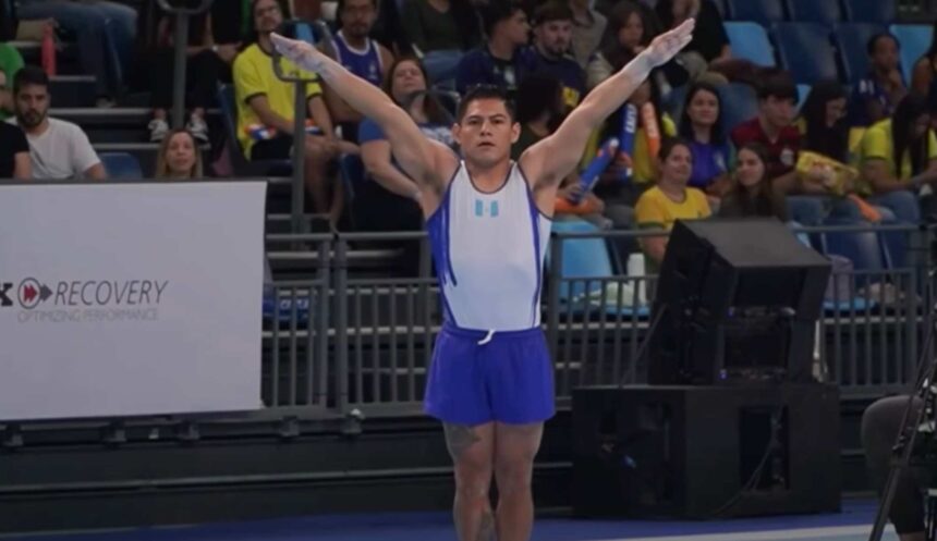 Jorge Vega wins gold on floor at the Pan American Gymnastics Championships