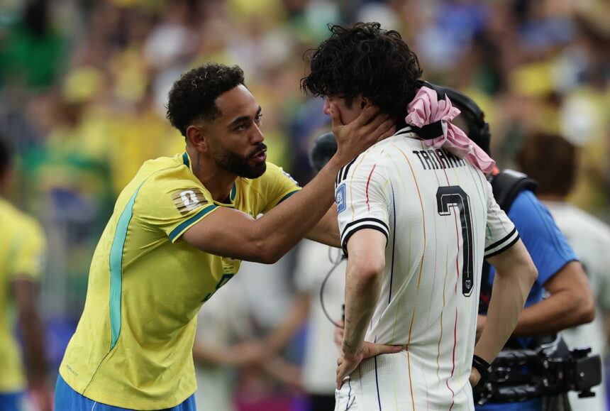 Matheus Cunha goes from mockery to hug after Brazil’s victory over Japan