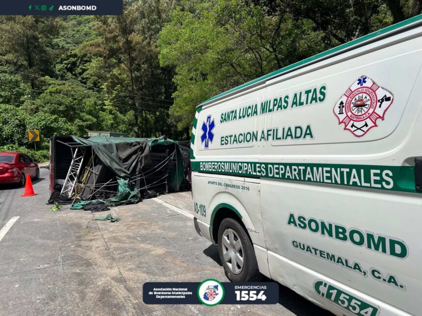 One deceased and injured in a truck accident on the Las Cañas descent