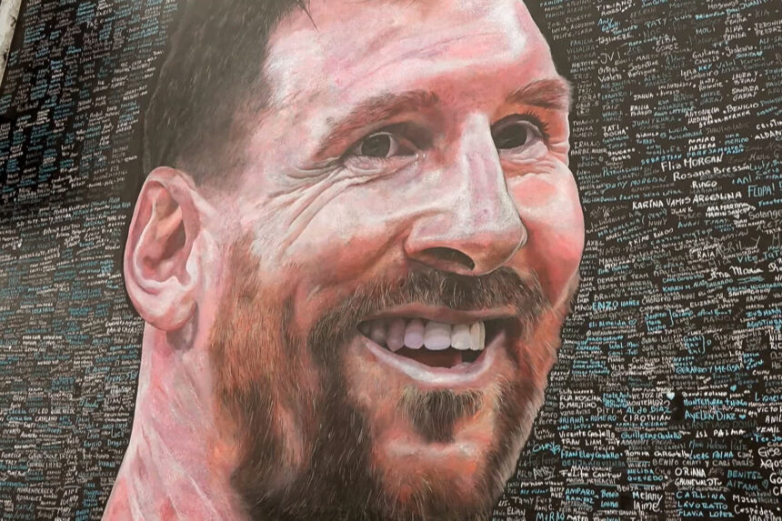 The Messi mural that brought together more than 1,100 neighbors and received a message from the world champion The Messi mural that brought together more than 1,100 neighbors and received a message from the world champion