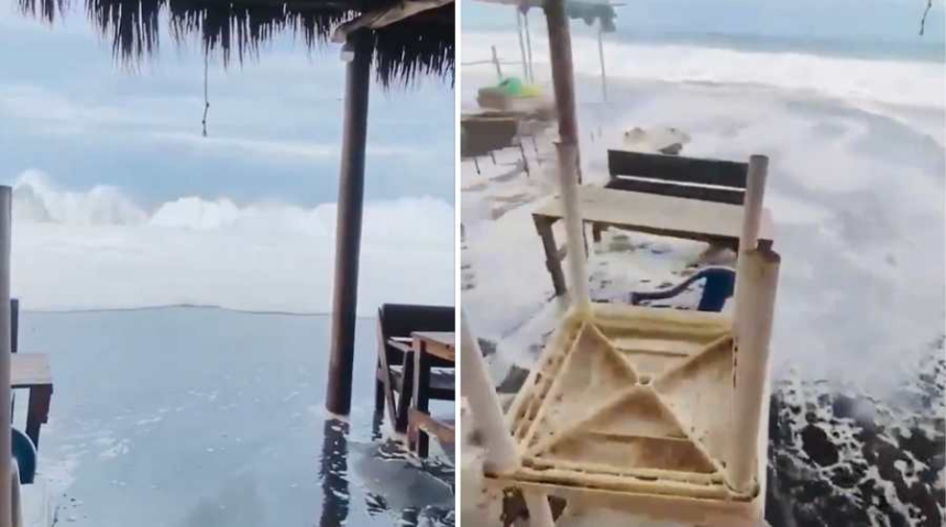 The video of waves flooding areas of Monterrico was not caused by the earthquake in the Philippines The video of waves flooding areas of Monterrico was not caused by the earthquake in the Philippines