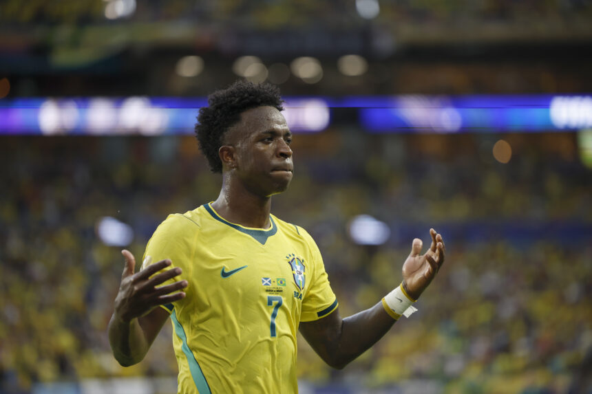 Vinícius Júnior dances to the rhythm of samba and leads Brazil against Scotland