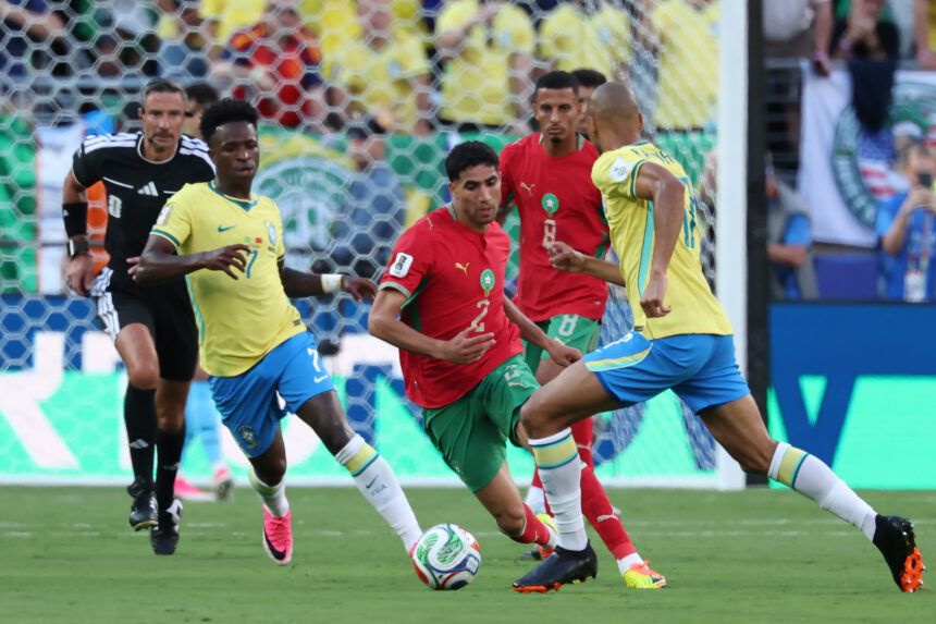Vinicius’ great goal ties the match between Brazil and Morocco in the 2026 World Cup