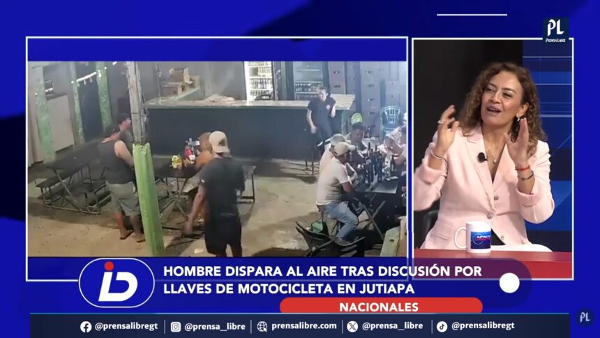 the video recorded in a bar in Jutiapa that triggered an alert for weapons and alcohol