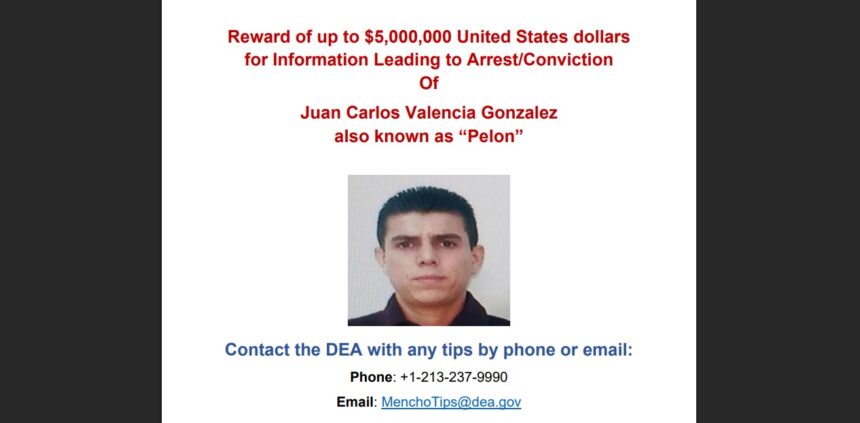 Juan Carlos Valencia González, alias “El 03”, succeeds “El Mencho” at the head of the CJNG, according to the United States