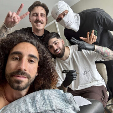 Marc Cucurella keeps his promise and gets a tattoo of Luis de la Fuente’s face after winning the World Cup
