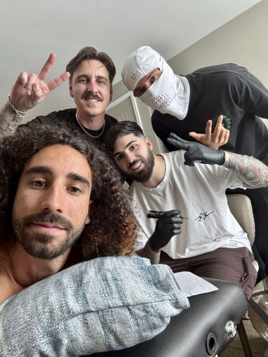Marc Cucurella keeps his promise and gets a tattoo of Luis de la Fuente’s face after winning the World Cup