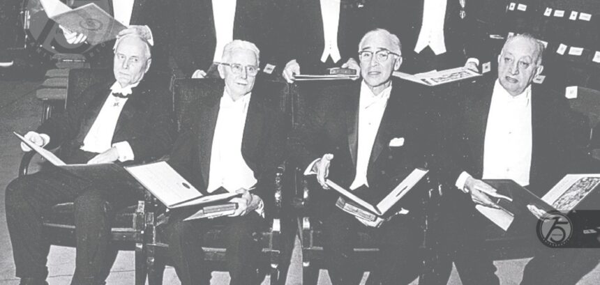 Miguel Ángel Asturias receives the Nobel Prize for Literature