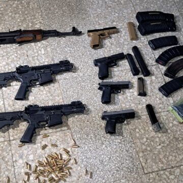 They capture an alleged suspect involved in triple homicide and confiscate rifles, pistols and ammunition
