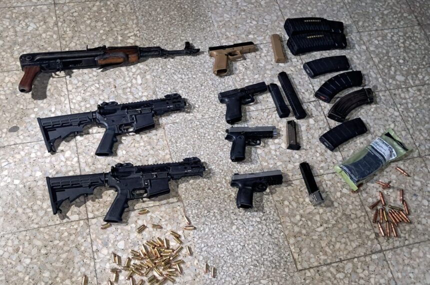 They capture an alleged suspect involved in triple homicide and confiscate rifles, pistols and ammunition