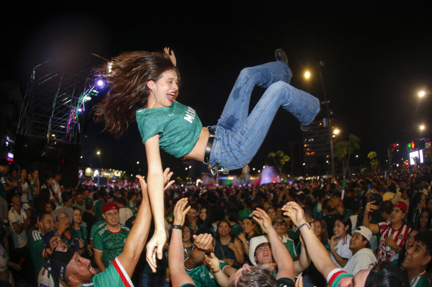 This is the party in the streets after beating Ecuador This is the party in the streets after beating Ecuador