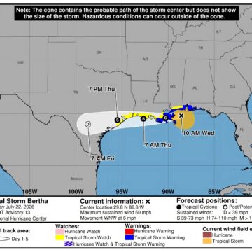 phenomenon would cause flooding from Texas to Florida